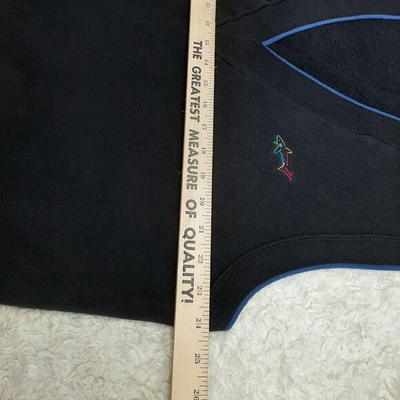 Vintage Greg Norman Men's Black Knit V-Neck Golf Sweater Vest Size L - Picture 4 of 6